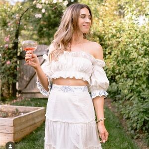 Beautiful Jefferson Lane Limited Edition Embroidered Set Top and Skirt Small